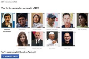 احمدی نژاد خبرسازترین چهره سال ۲۰۱۱