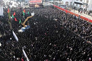 مراسم روز اربعین در میدان شهرداری رشت