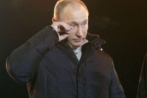 گریه پوتین پس از پیروزی در انتخابات